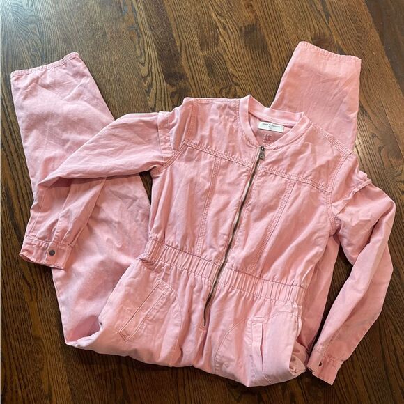 NWOT ONE TEASPOON Cindy Aviator Jumpsuit Pink Denim Zip Up One Piece - Picture 13 of 13